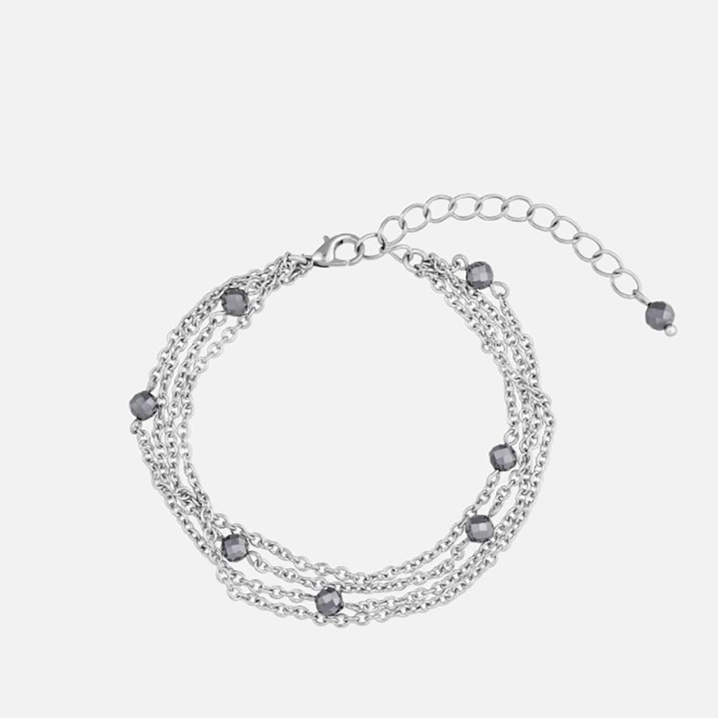 Italian Charm Bracelet – Silver Handmade Pyrite Crystal Bracelet, Y2K Layered Stacking Jewelry, Hand Chain Bracelet Gift for Her Women