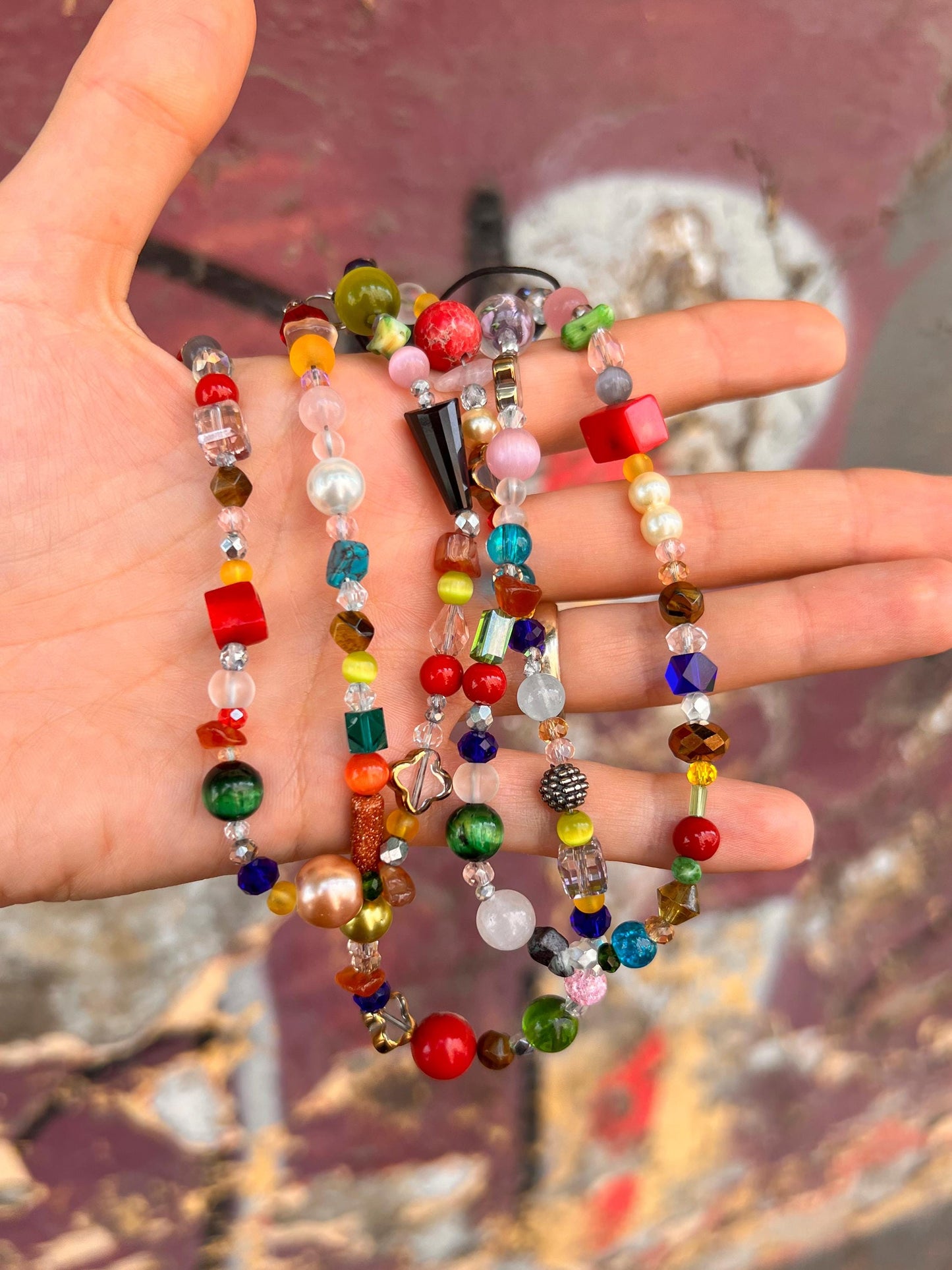 Colorful Gemstone Keychain,Natural Stone Bag Charm,Handmade Beaded Purse Accessory,Handbag Charm Gift for Her,Crystal Keyring Gift Idea